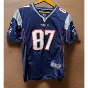 Nike On Field Patriots Home Medium YOUTH Jersey Rob Gronkowski Embroidered Patch